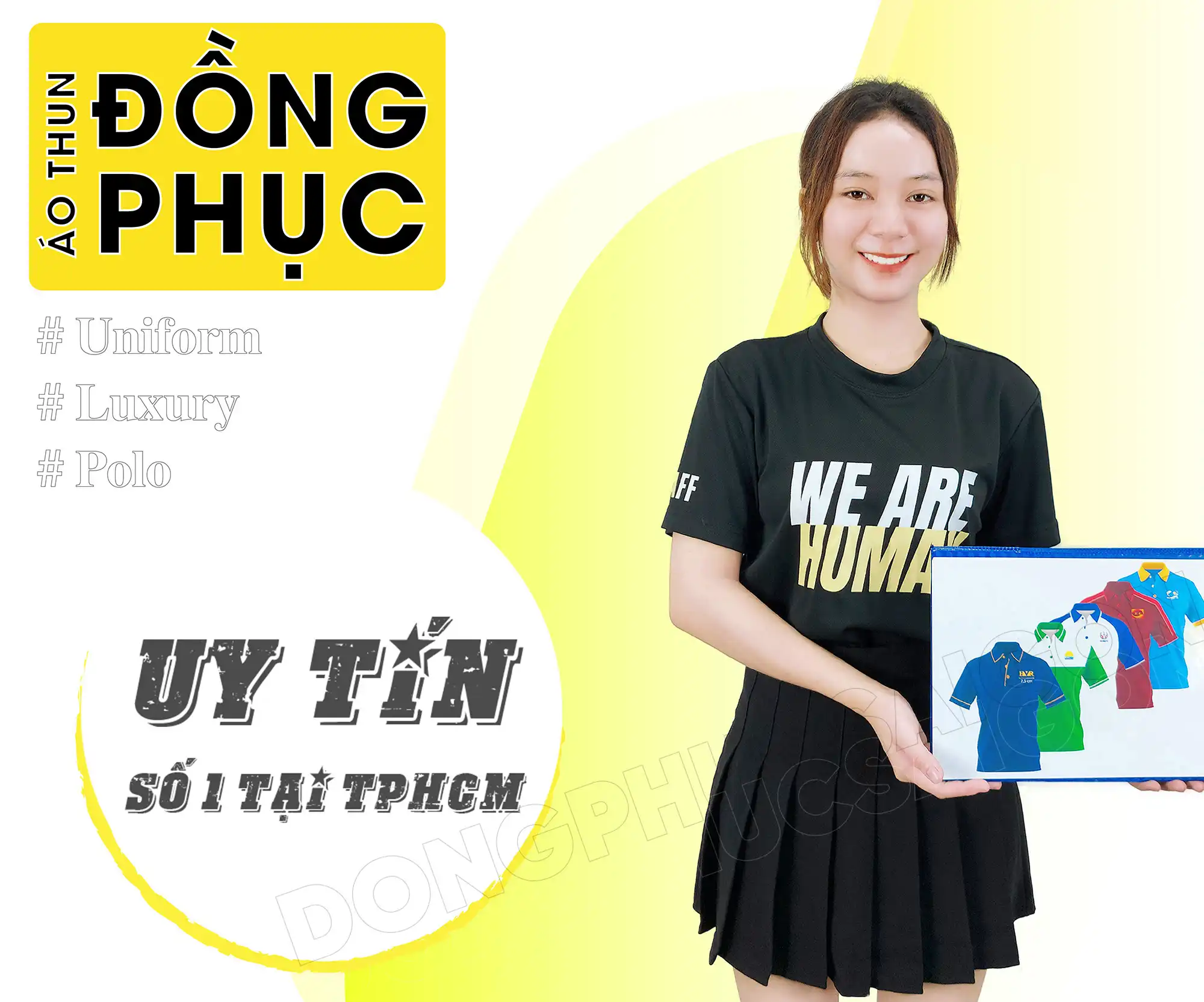 in áo thun đồng phục cổ tròn