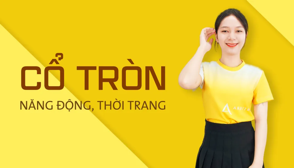 banner áo thun cổ tròn