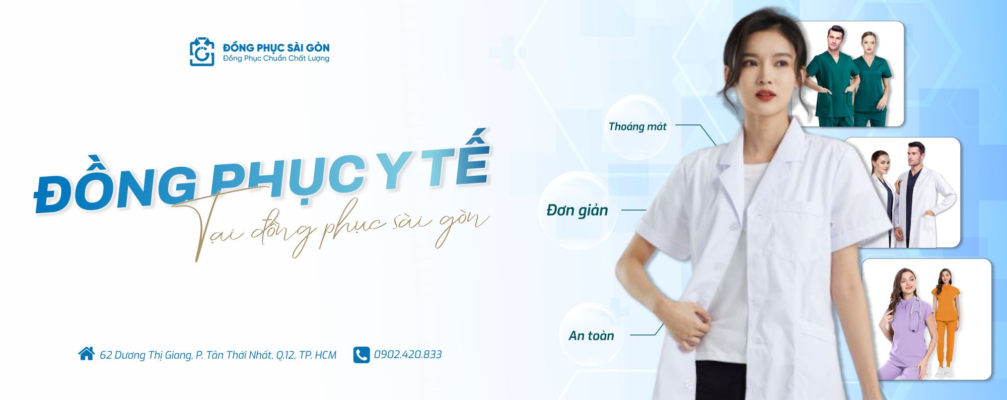 Banner đồng phục y tế bệnh viện