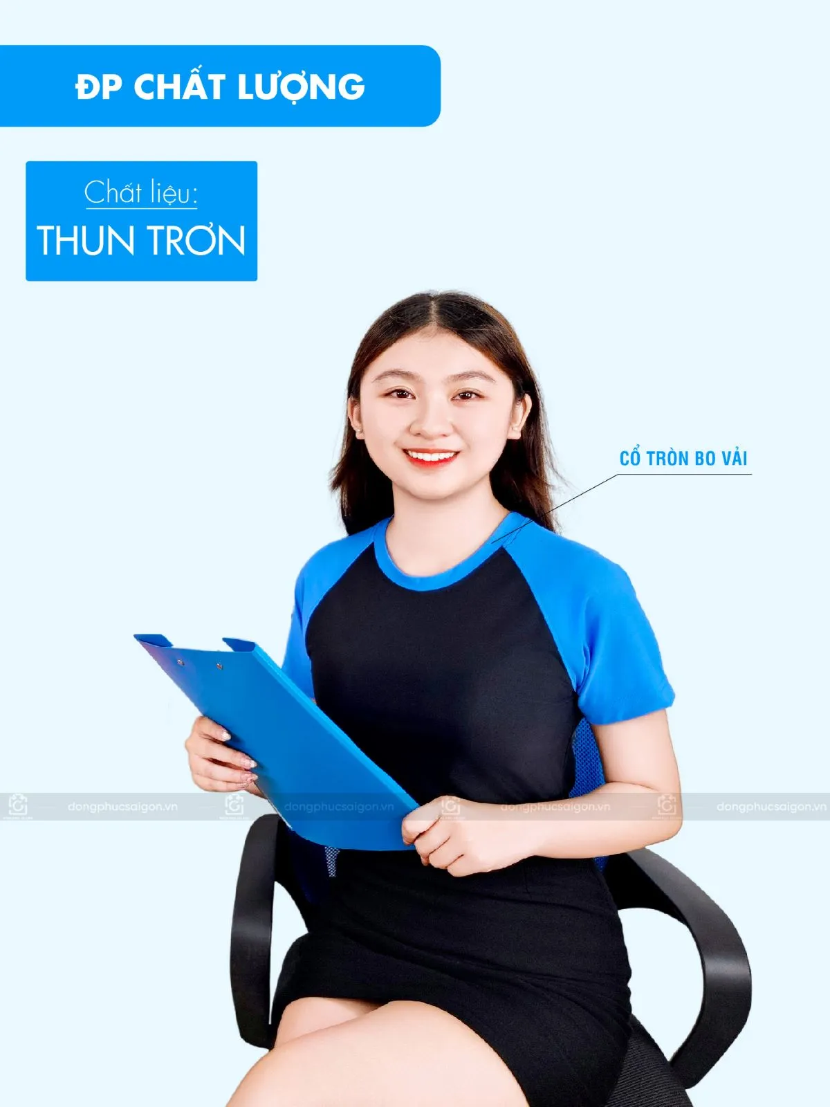 áo thun đồng phục cổ tròn