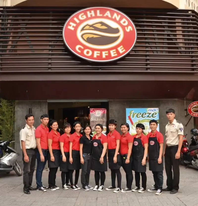 đồng phục highland coffee