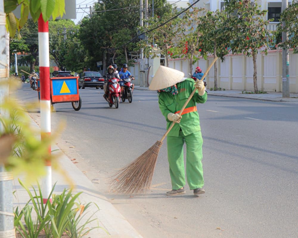 đồng phục công nhân vệ sinh