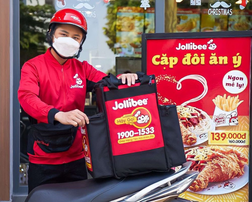 đồng phục nhân viên jollibee