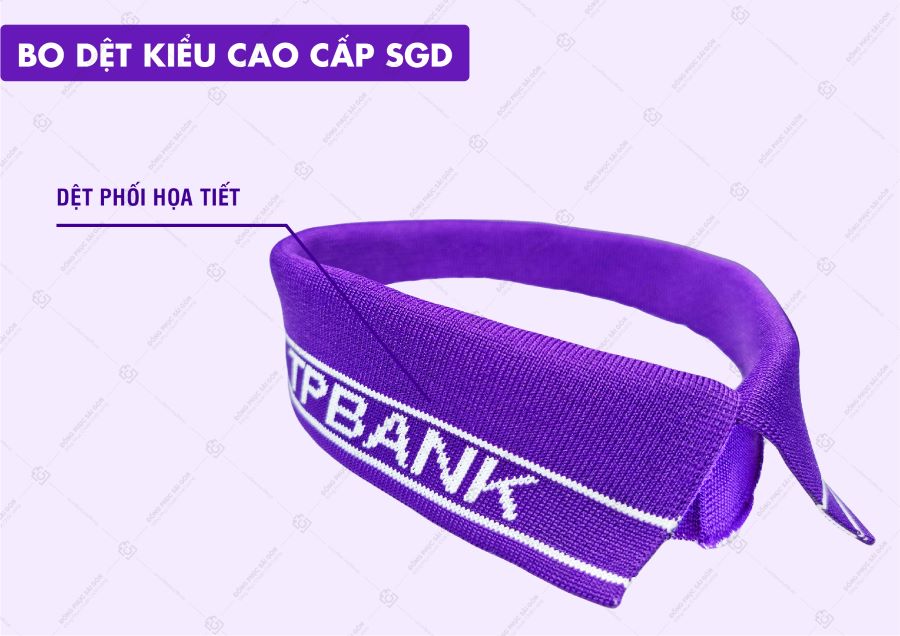 Mẫu bo cổ Polo dệt chữ