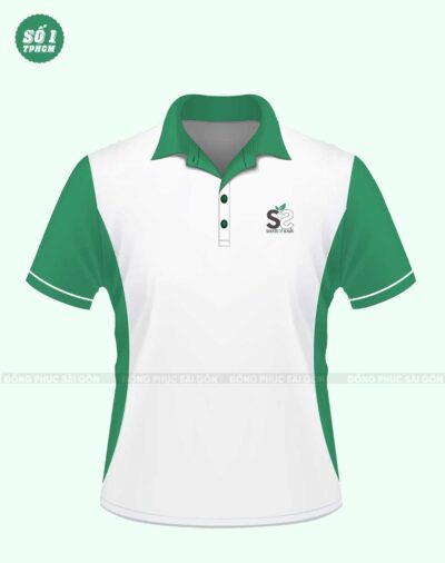 Áo polo đồng phục công ty màu trắng