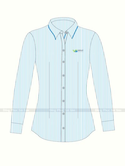 Áo sơ mi đồng phục công ty màu xanh dương