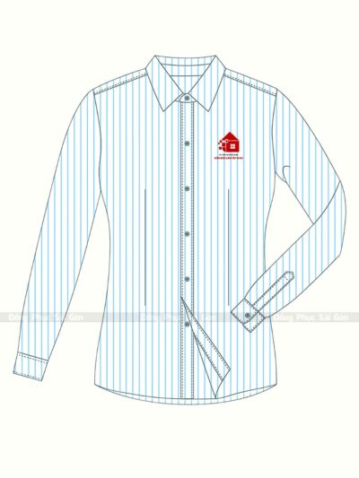 Đồng phục công sở áo sơ mi màu trắng ASM59