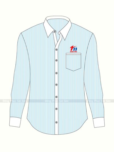 Đồng phục áo sơ mi công ty cao cấp – Màu xanh SM14