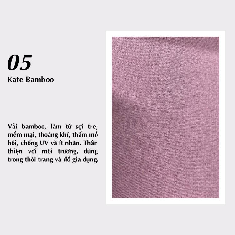 Vải kate bamboo may áo sơ mi đồng phục