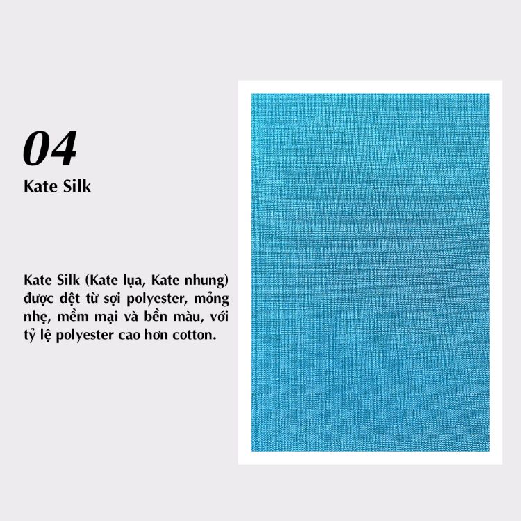 Vải kate silk may áo sơ mi đồng phục