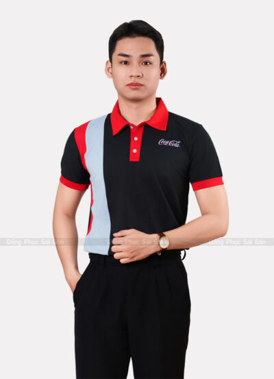 Áo thun có cổ đồng phục COCACOLA