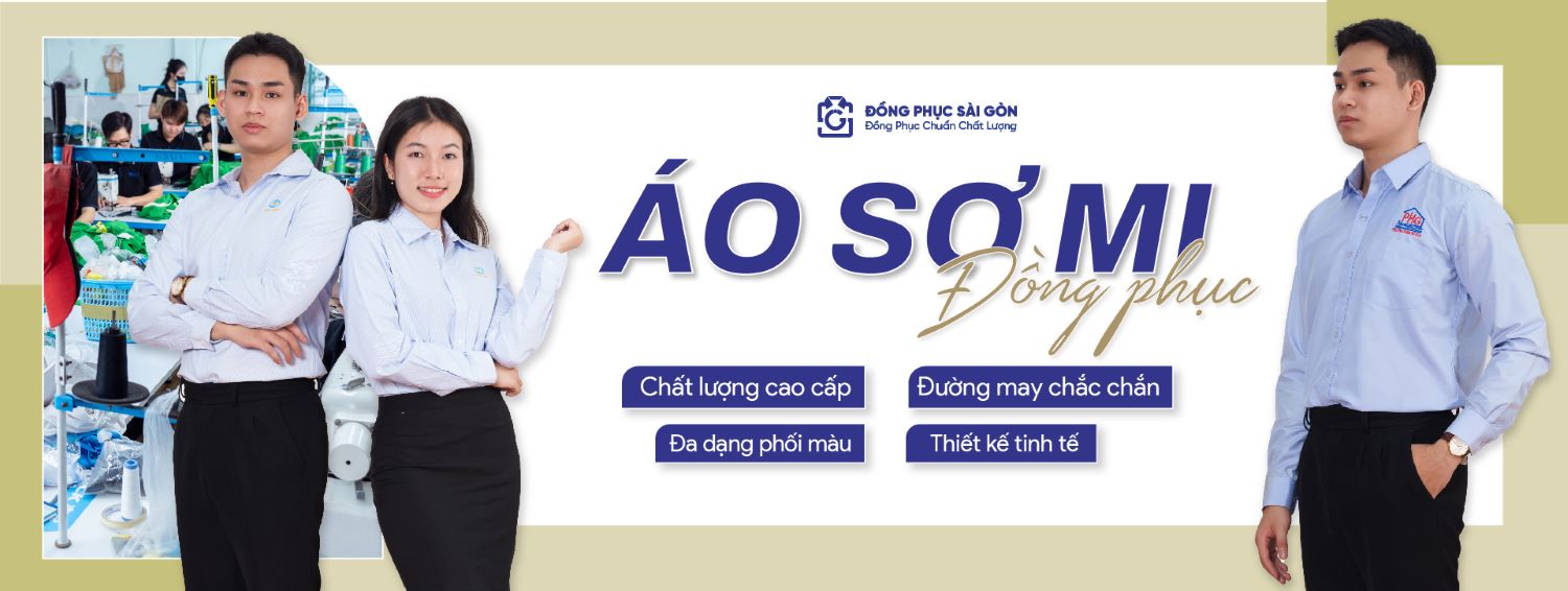 Banner áo sơ mi đồng phục văn phòng