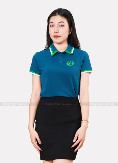 Đặt may áo thun đồng phục màu cổ vịt sang trọng