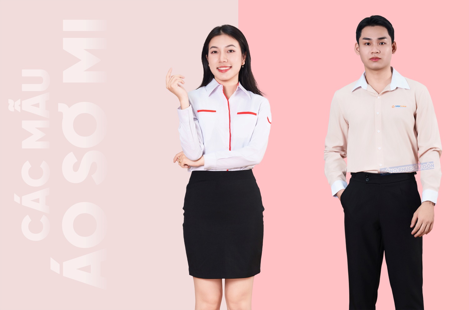 kiểu cổ áo sơ mi đồng phục phổ biến