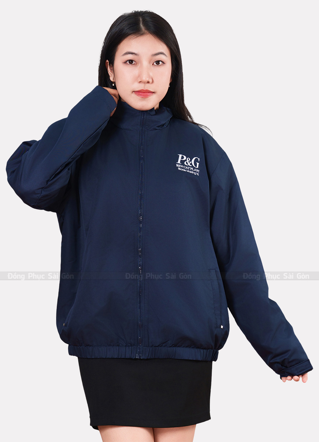 may áo khoác gió đồng phục tại hậu giang