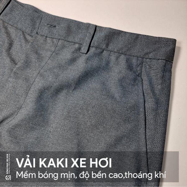 Vải kaki may quần tây đồng phục công sở