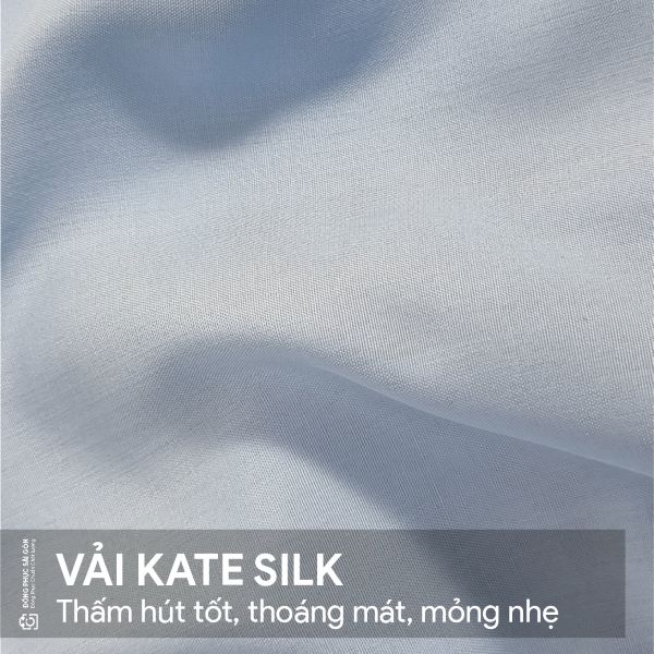 Vải kate silk may áo sơ mi đồng phục công sở giá rẻ