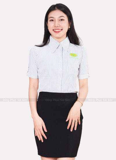 Đồng Phục Công Sở Nữ Cao Cấp Áo Sơ Mi Tay Ngắn
