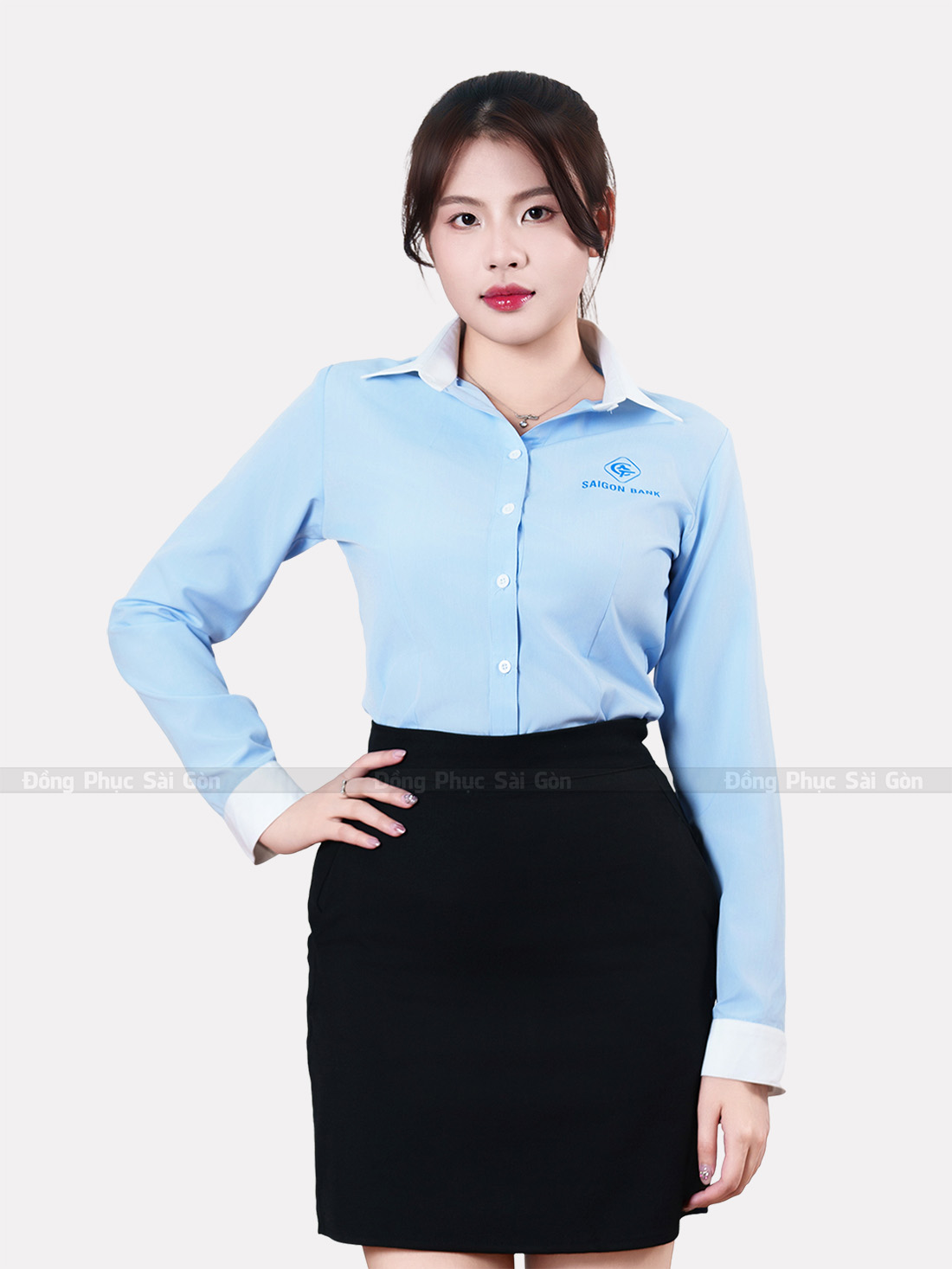 Áo đồng phục sơ mi ngân hàng Saigon Bank 12