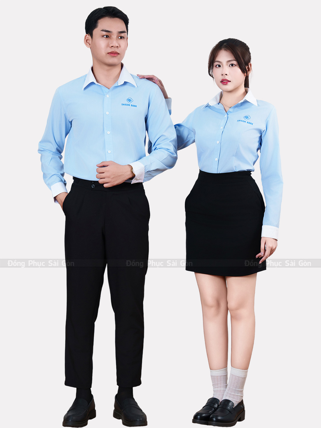 Áo đồng phục sơ mi ngân hàng Saigon Bank 22