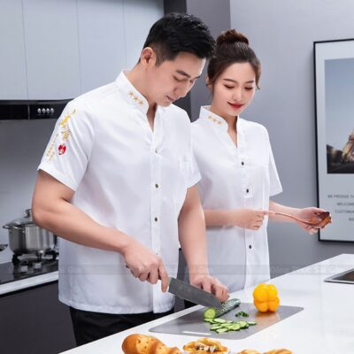 Áo đồng phục bếp may sẵn tiện lợi BP250025 1