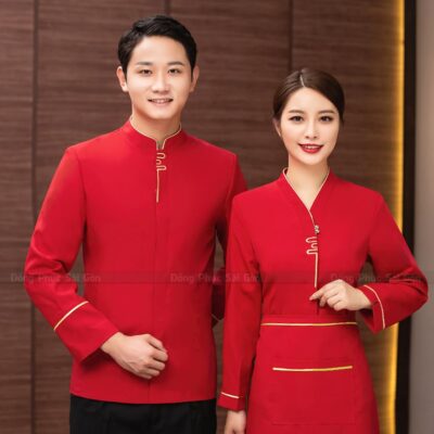 Áo đồng phục nhà hàng may sẵn tiện lợi 5