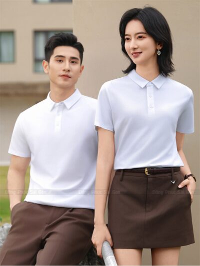 Áo phông trắng đồng phục đơn giản 5