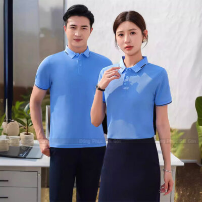 Áo thun đồng phục có cổ đa năng