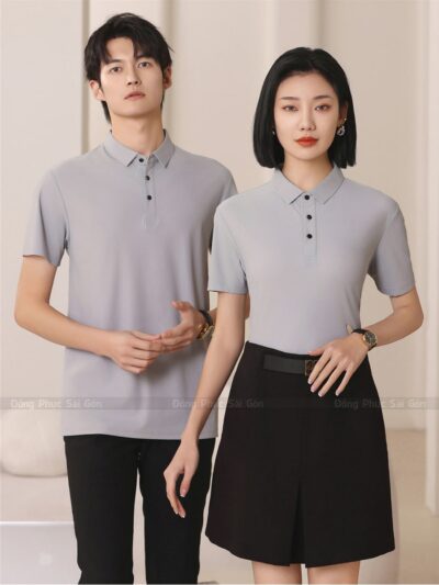 Áo thun đồng phục có cổ giá rẻ AT250136 2