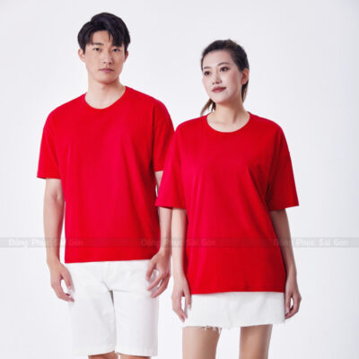 Áo thun đồng phục đỏ nổi bật 4