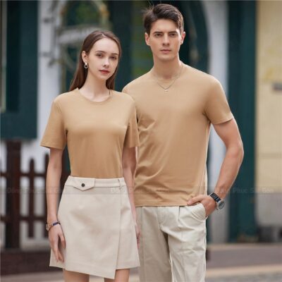 Áo thun đồng phục không cổ cá tính 4