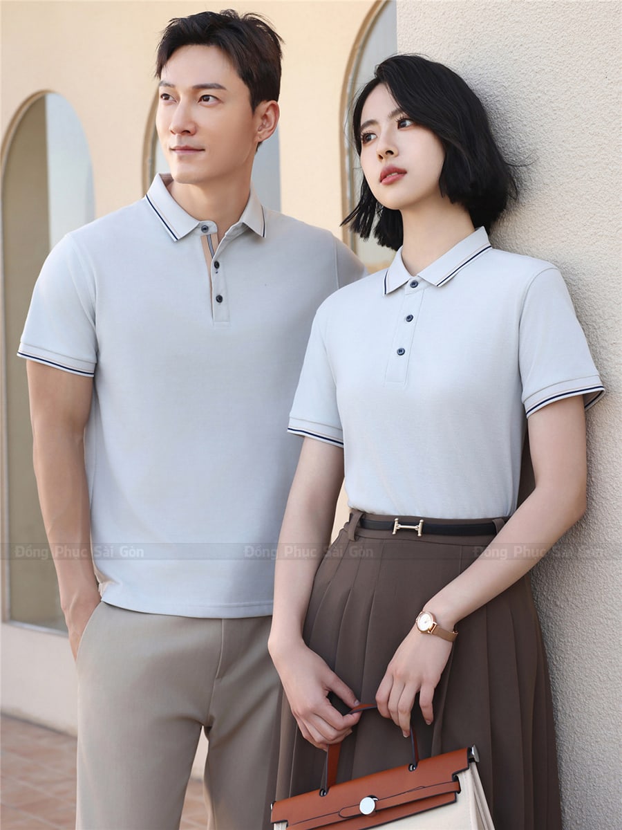 Áo thun đồng phục màu trắng tinh khôi 6
