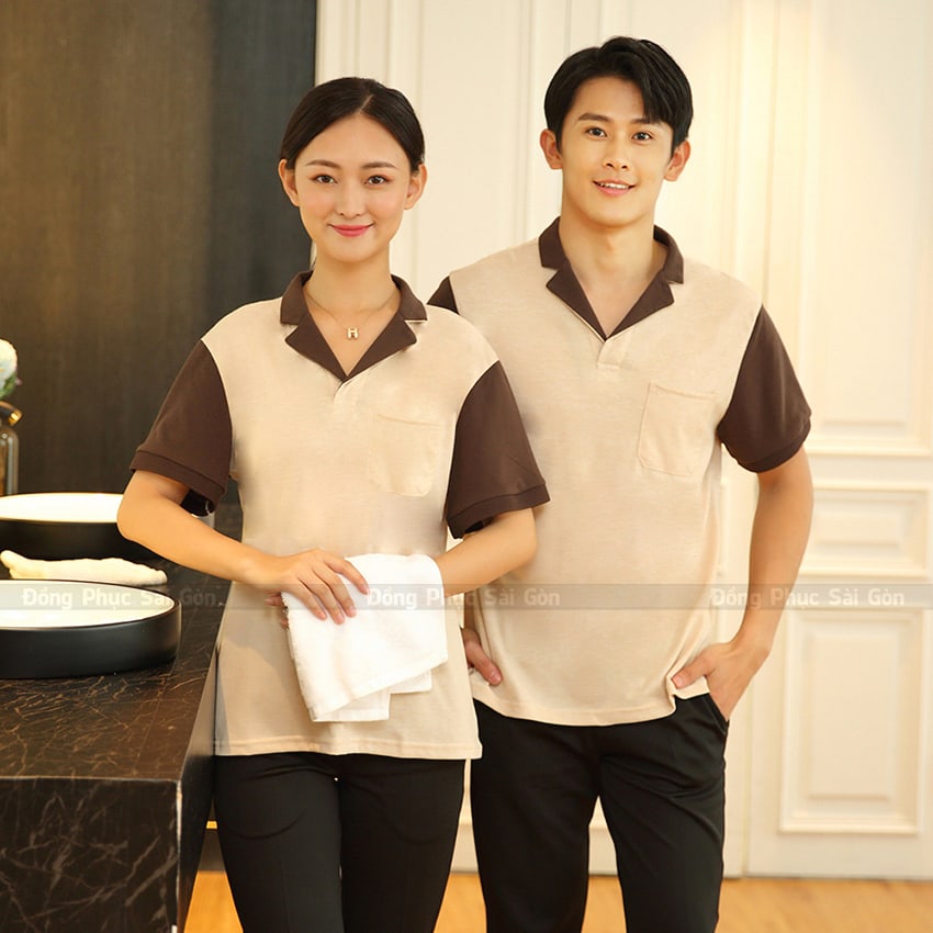 Đồng phục nhân viên quán ăn công ty sang trọng 4
