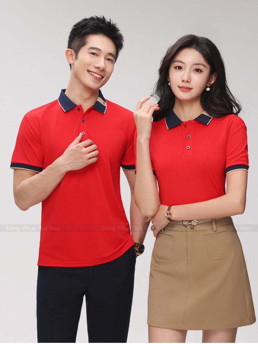 Đồng phục polo đỏ ấn tượng PL250059