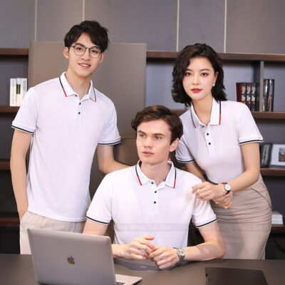 Đồng phục polo trắng đơn giản PL250060
