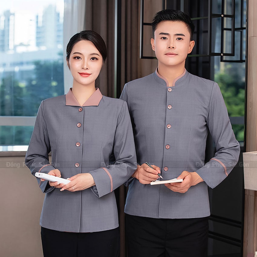 Đồng phục quán chay thanh lịch NH250129 3