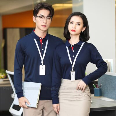 Mẫu áo thun đồng phục tay dài thời trang 4