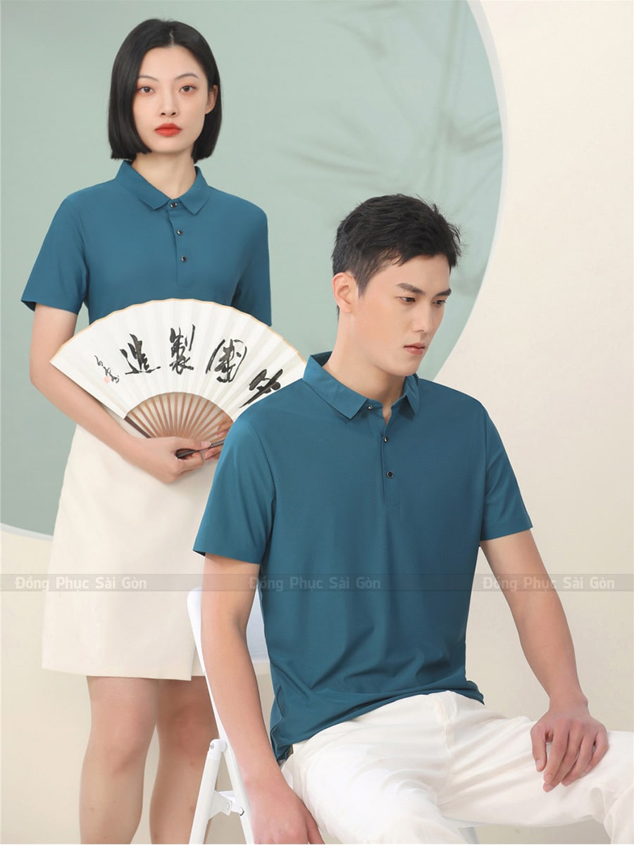 May đồng phục áo thun cá sấu bền đẹp 4