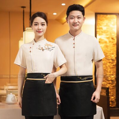 May đồng phục nhà hàng đẹp theo yêu cầu 3