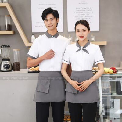 May đồng phục nhân viên nhà hàng theo yêu cầu 4