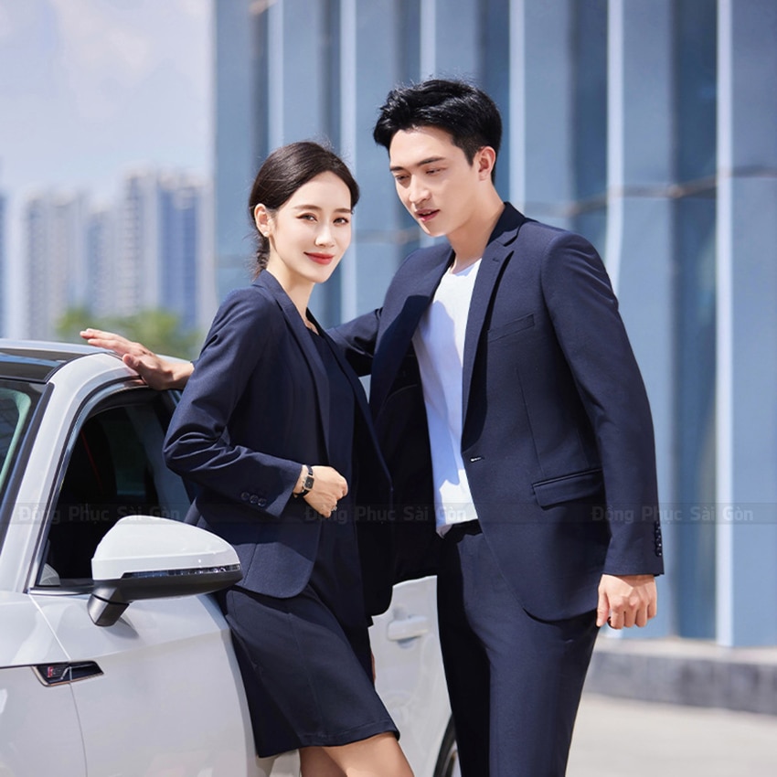 Áo đầm đồng phục công sở CS250432 1
