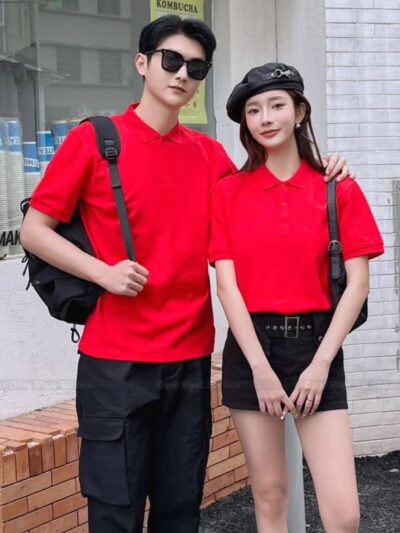 Áo đồng phục công ty màu đỏ tươi