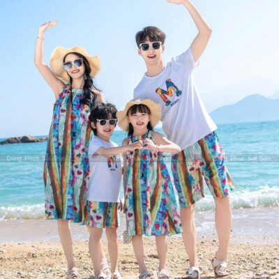 Áo đồng phục đi biển cho gia đình 1