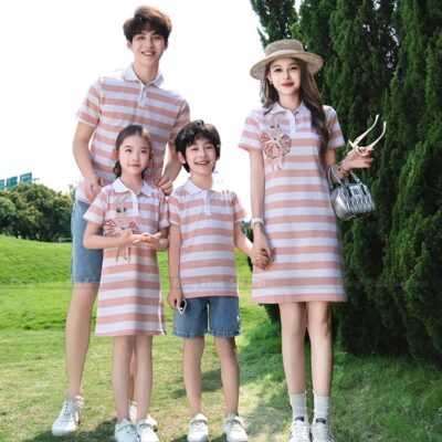 Áo đồng phục gia đình có cổ