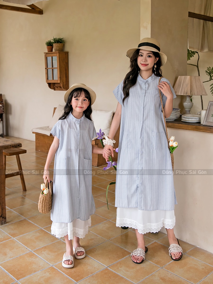 Áo đồng phục gia đình đi biển phong cách 1