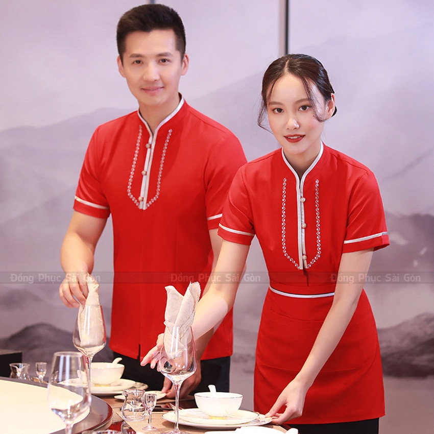 Áo đồng phục nhân viên phục vụ cafe chuyên nghiệp 2