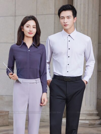 Áo đồng phục sơ mi công ty năng động 1