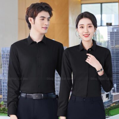 Áo sơ mi đen đồng phục SM250117 1