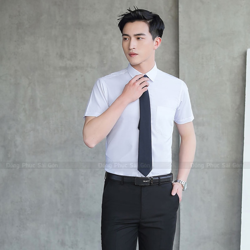 Áo sơ mi đồng phục nam đẹp 1