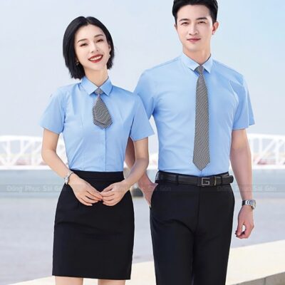 Áo sơ mi đồng phục nam nữ SM250039 1
